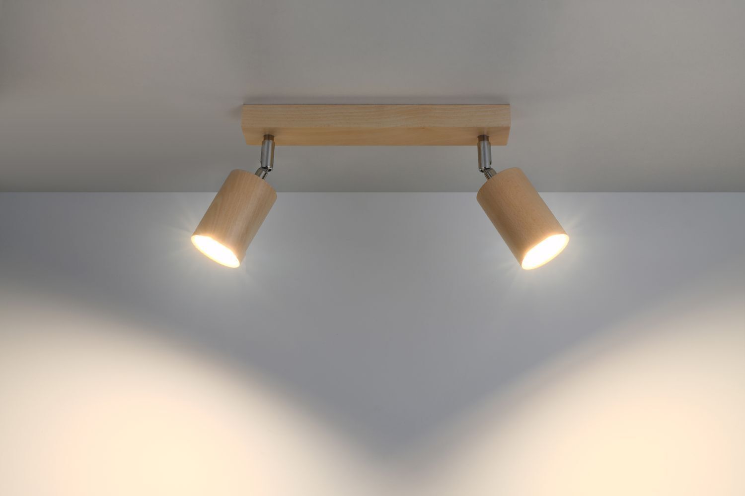 Spot de plafond confortable salon bois L:36cm 2x