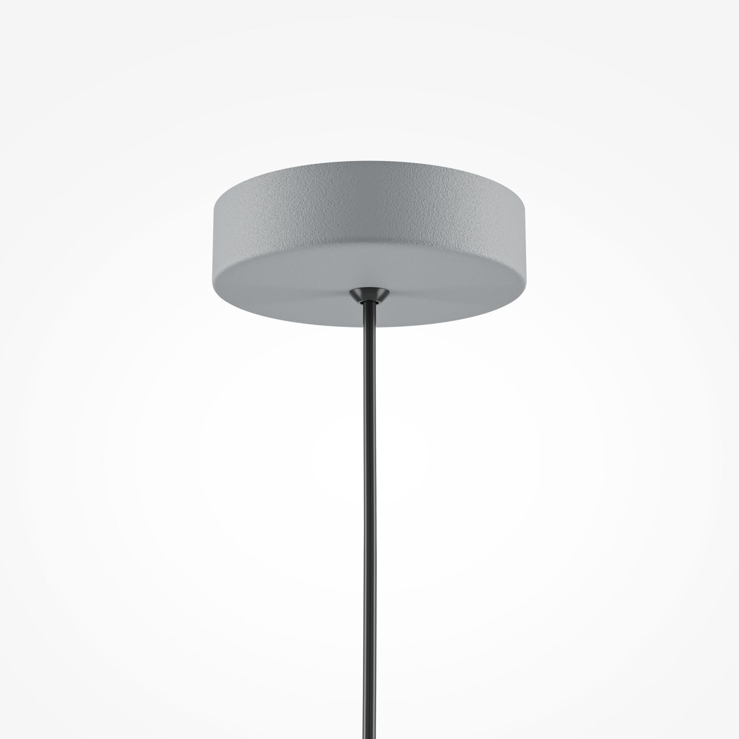 Hängelampe Metall E27 rund D: 35 cm H: max. 320 cm Grau