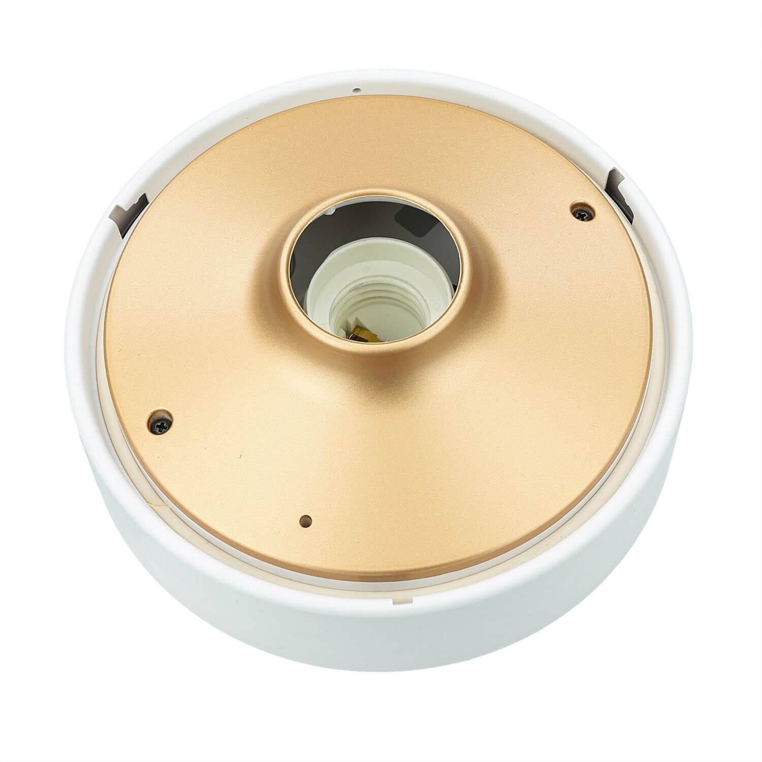 Runde Deckenleuchte Weiß Gold klein Ø18cm IP44 Modern Band, Elektronik