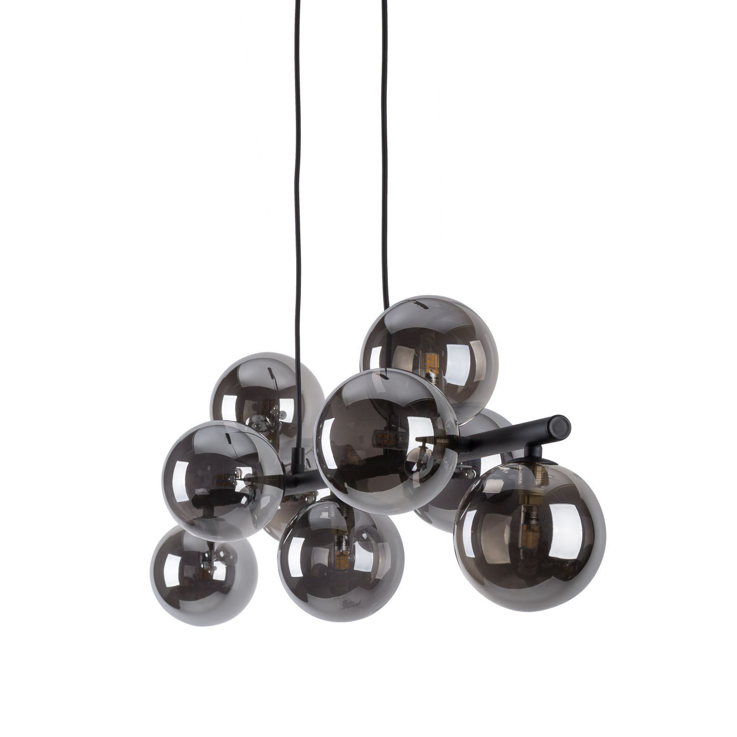 le60929-pendelleuchte-esstisch-glas-metall-116-cm-breit-hoehenverstellbar-haengelampe-5 Pendelleuchte, Glaskugeln, Mehrfachkugeln, Hängelampe, Wohnzimmerleuchte