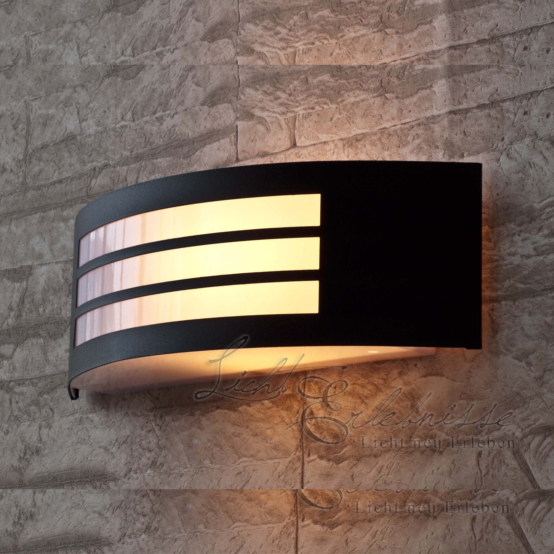 Schwarze Außenwandleuchte IP44 E27 Haus Fassade Außenleuchte Deckenleuchte, Postfach, Lampe