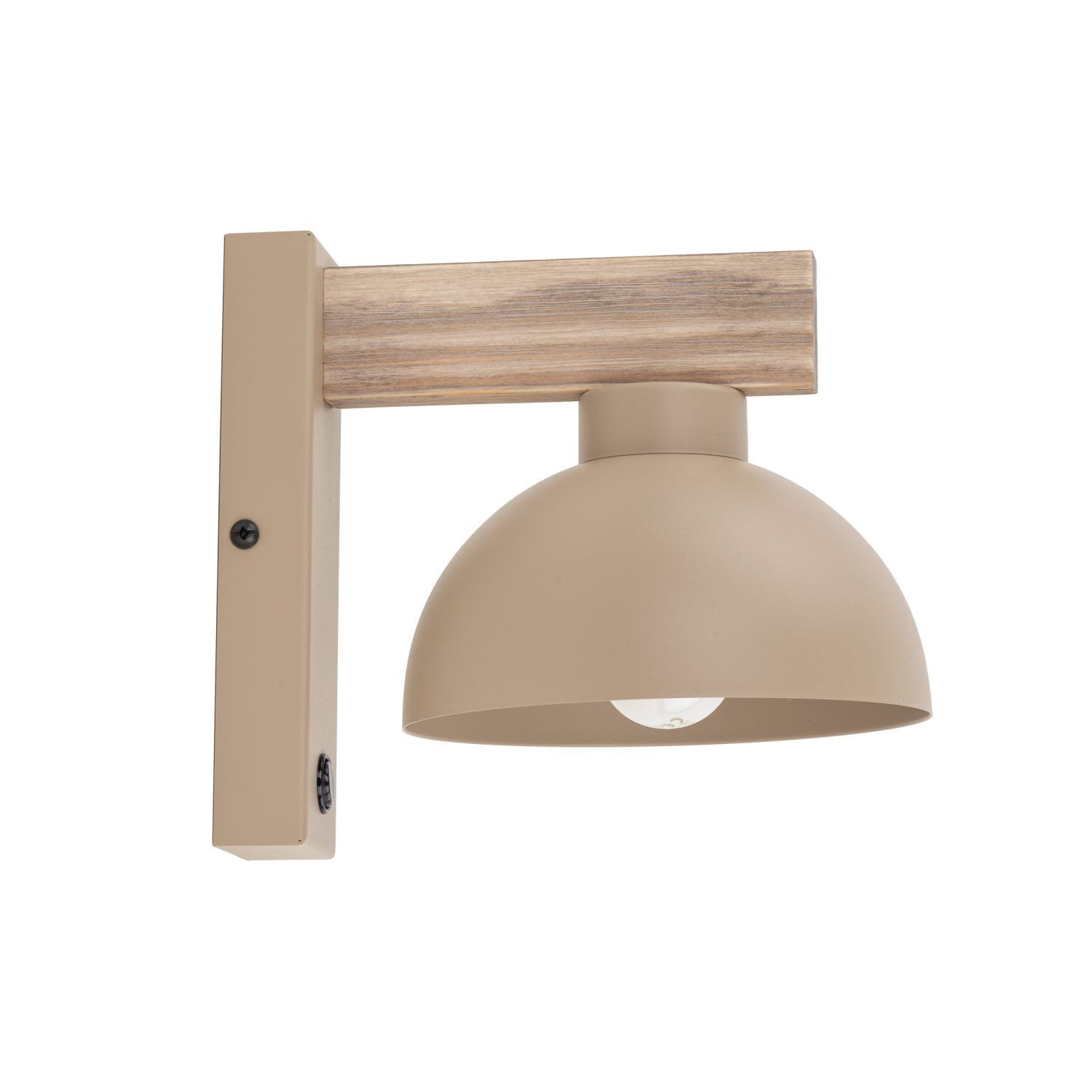 Wandlampe, Wandlampe Holz, BeigeLampe, Kugel-Lampe, Wandhalterung