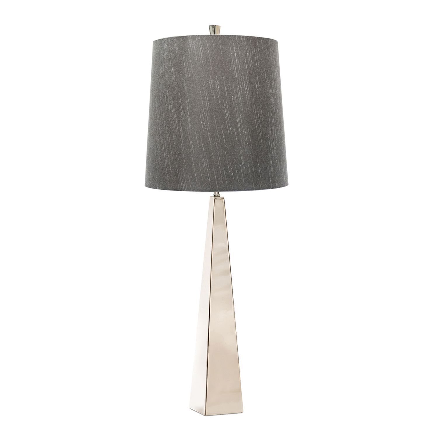 Design Bodenlampe Metall Stoff in Nickel Dunkelgrau