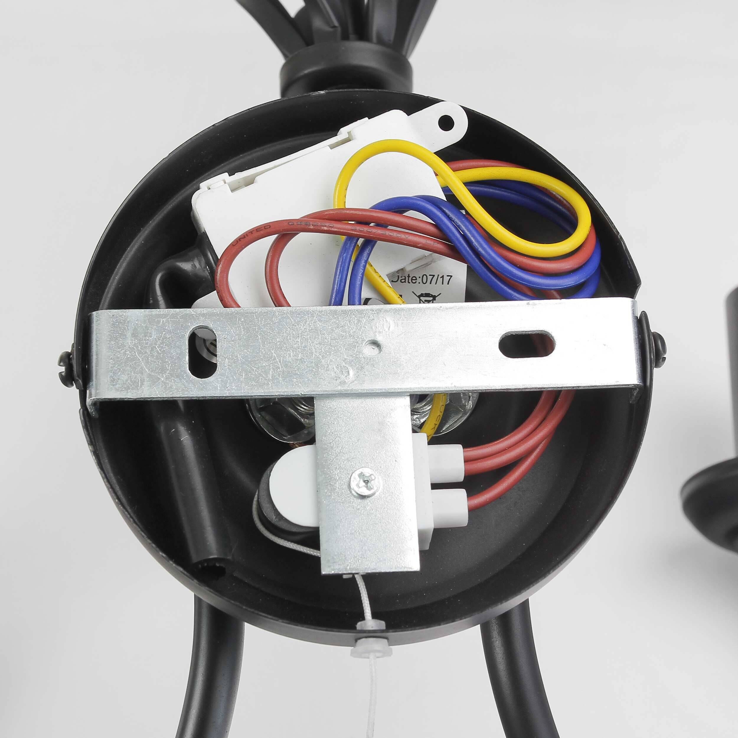 sichtbare-kabel, elektronik-baugruppe, metall-haltegerüst, runder-rahmen, montage-teil