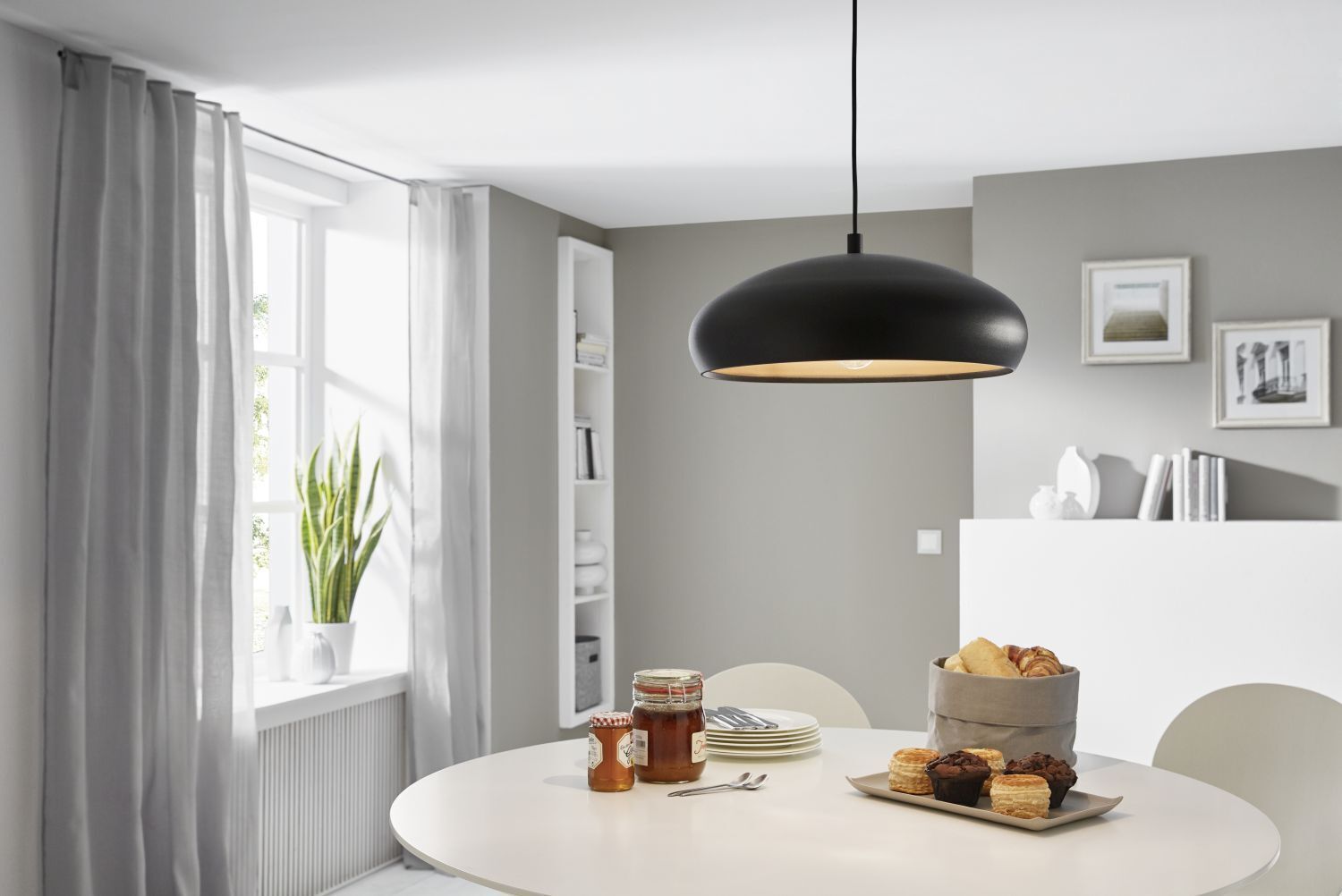 Lampe à suspendre Mogano 1 noir Ø40cm Esszimmer, Esstisch, Mobiliar, Tabelle, Lampe