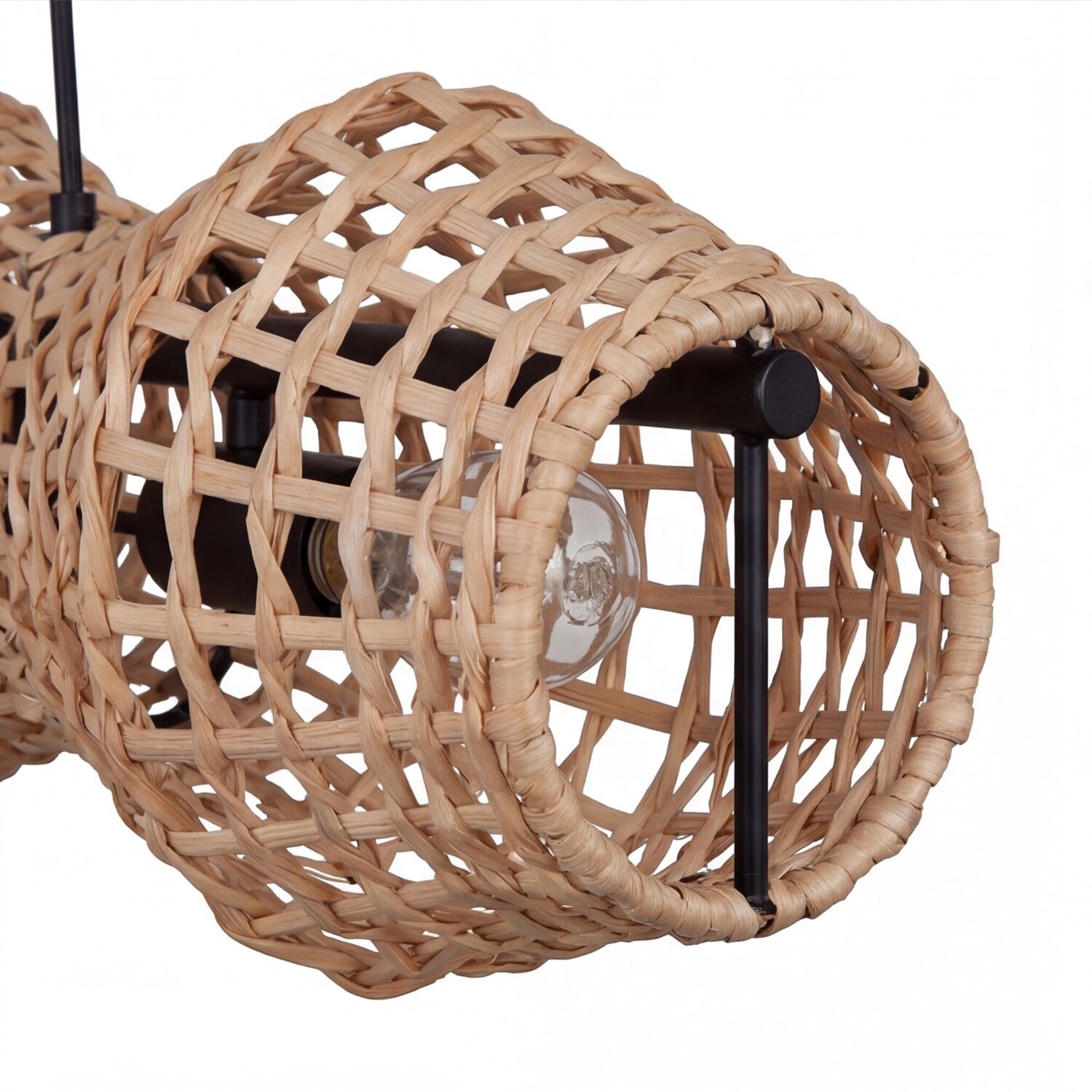 Korbleuchte, Lichtkorb, Rattan, Hängeleuchte, E26 Glühbirne