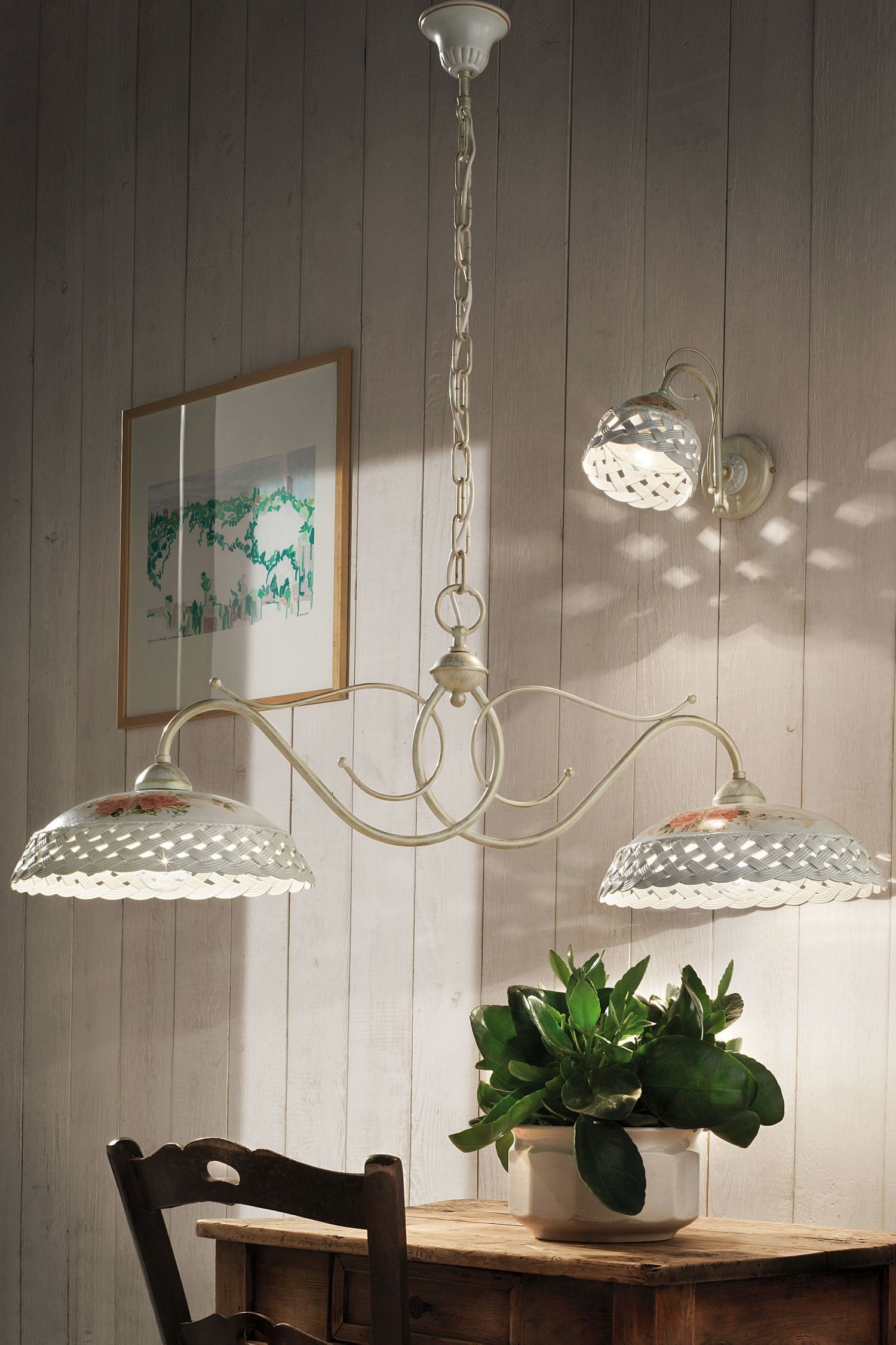 Drinnen, Innenarchitektur, Lampe, Pflanze