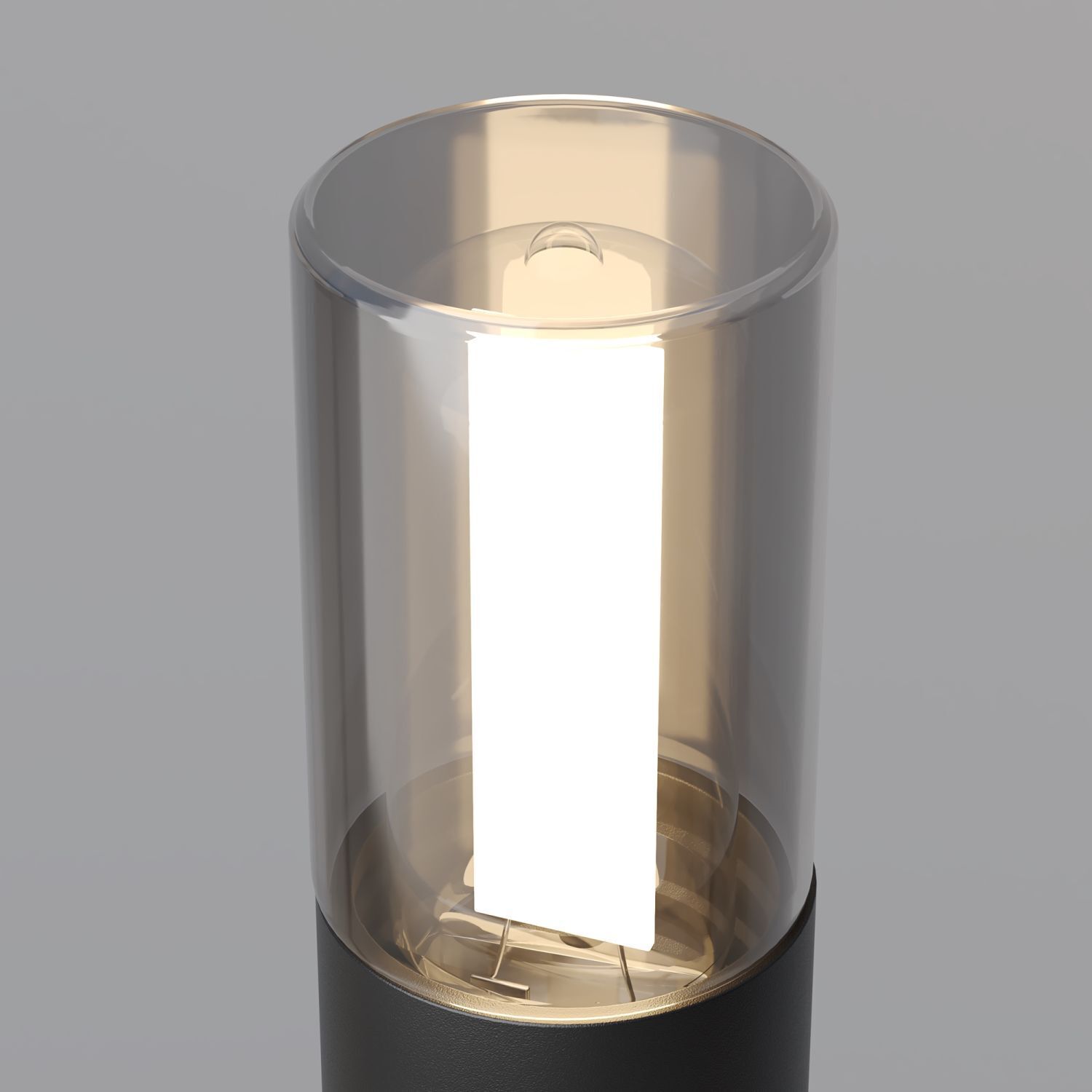 Pollerleuchte Aluminium Glas G9 IP54 46 cm hoch Graphit Lampe, Flasche, Shaker
