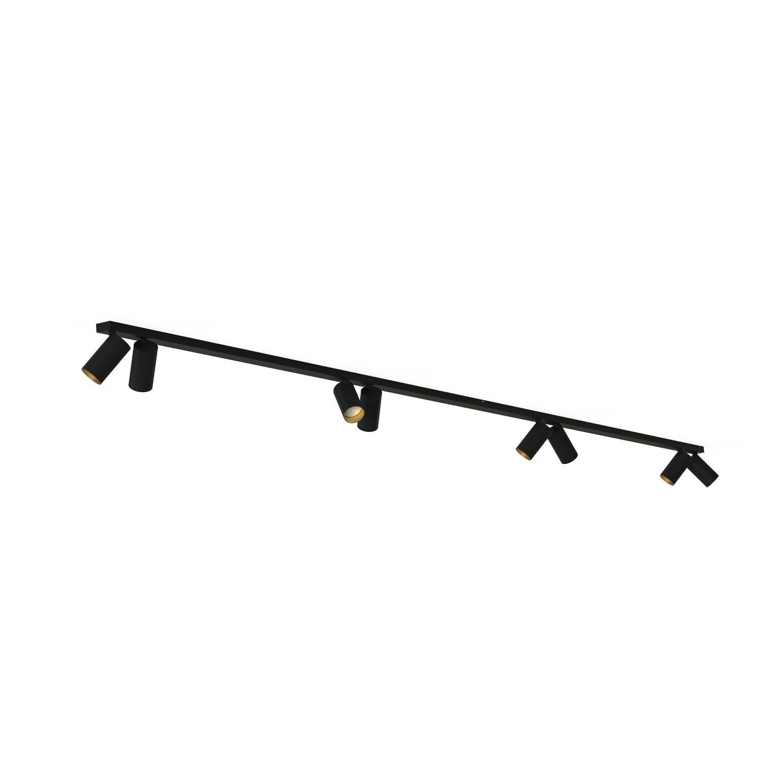 Spot de plafond ajustable noir 3 m de long 8-flamme GU10