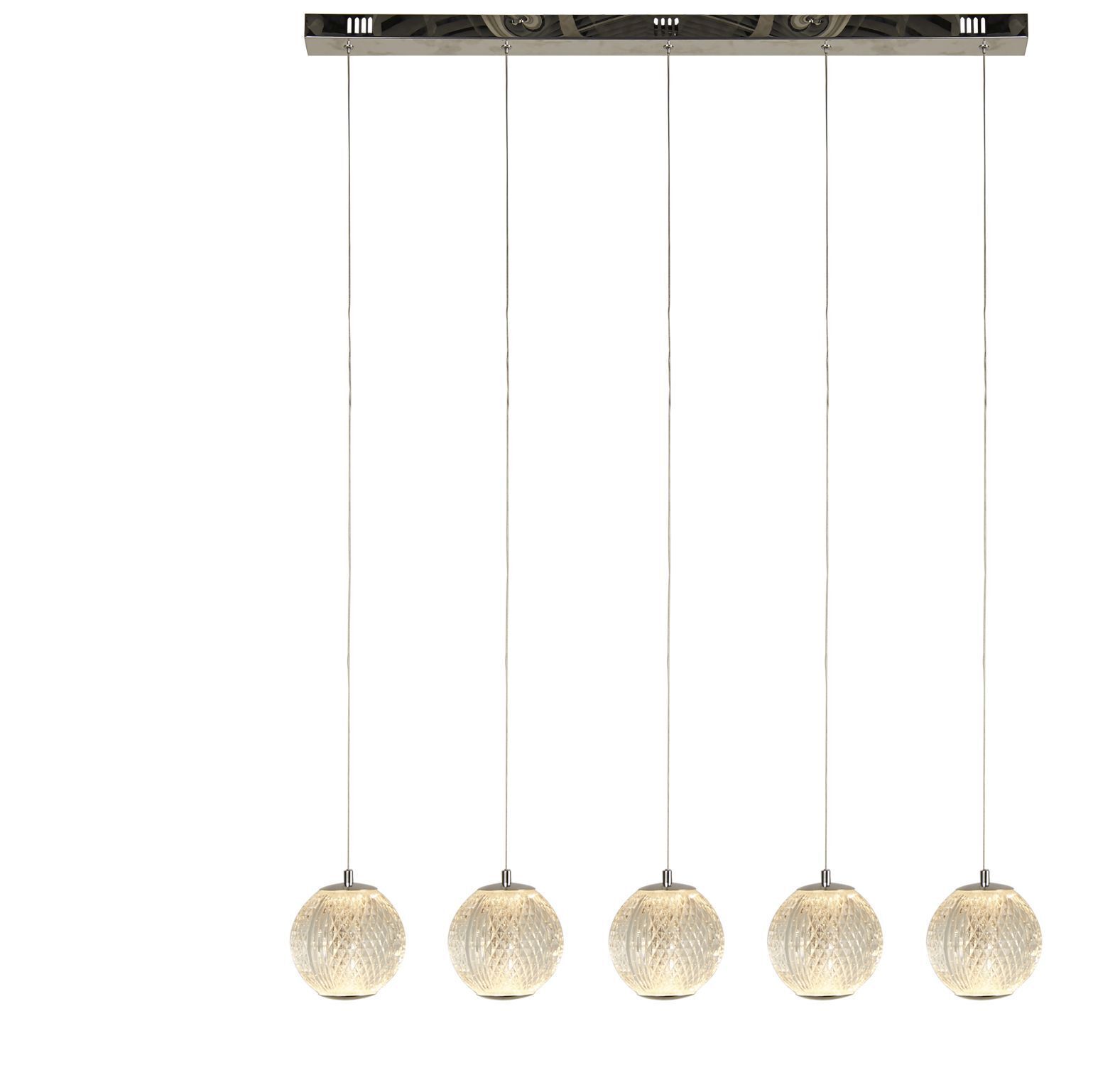 Suspension élégante en métal chromé G9 100 cm de long