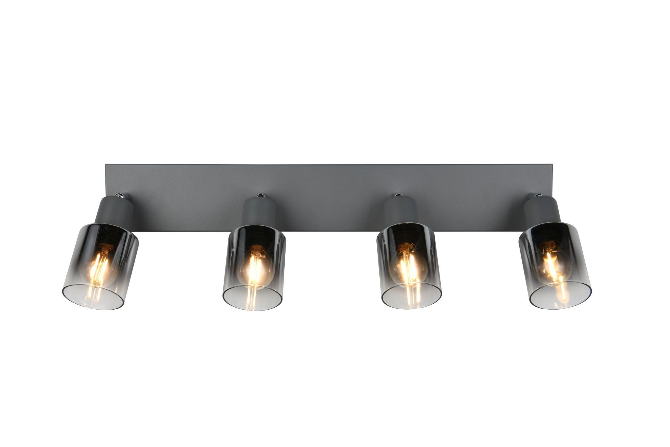 Verstellbarer Deckenspot Rauchglas Metall E14 58,5 cm Deckenleuchte, Leuchte