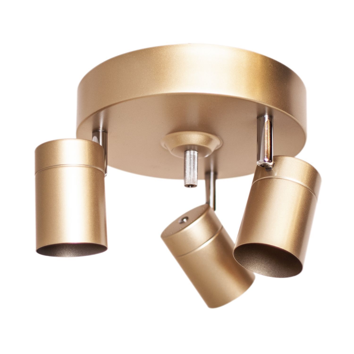 Deckenspot 3-flammig GU10 Metall B: 20 cm in Gold klein Bronze