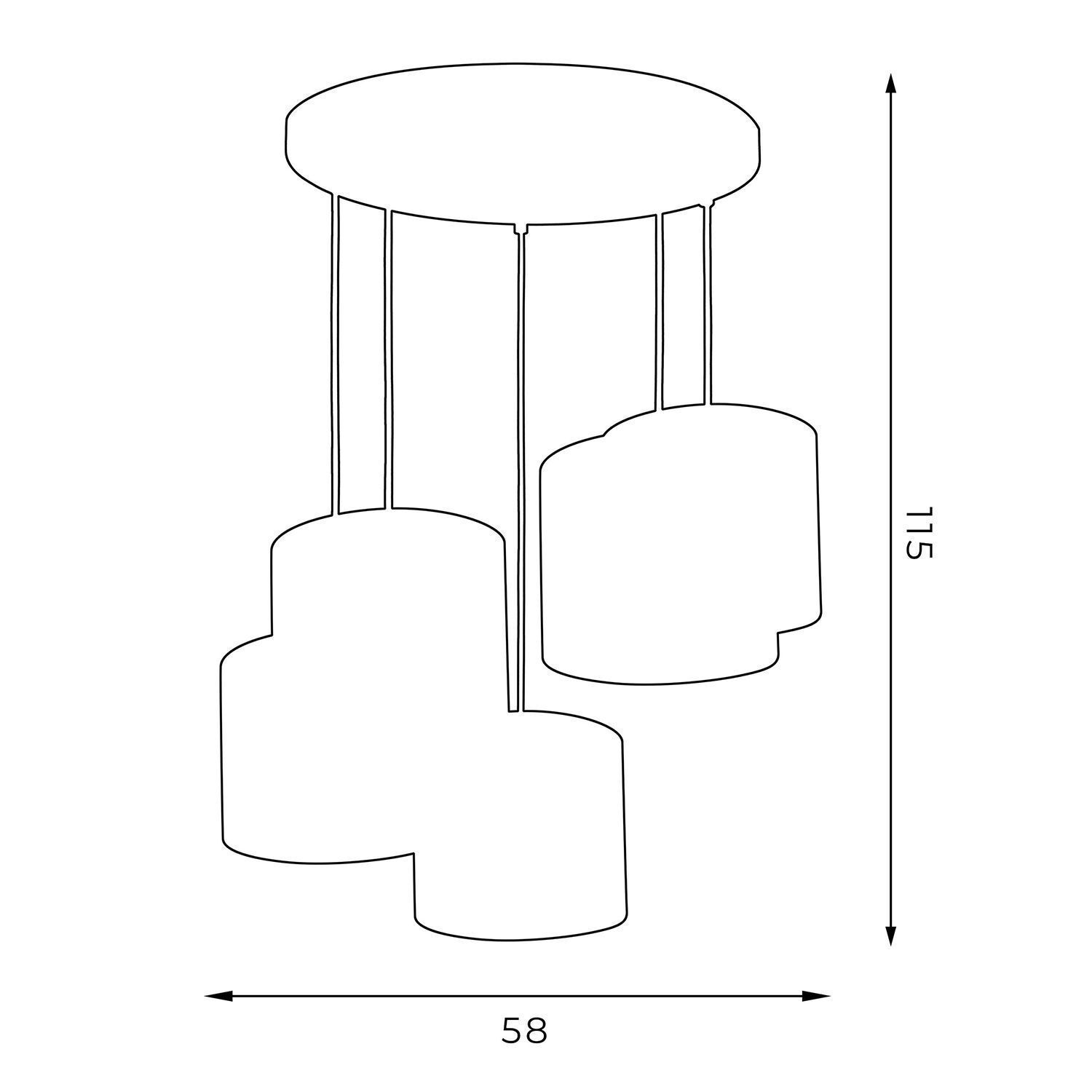 Blendarme Hängelampe Weiß Gold Stoff Metall B:58 cm Zylinder, Lampe