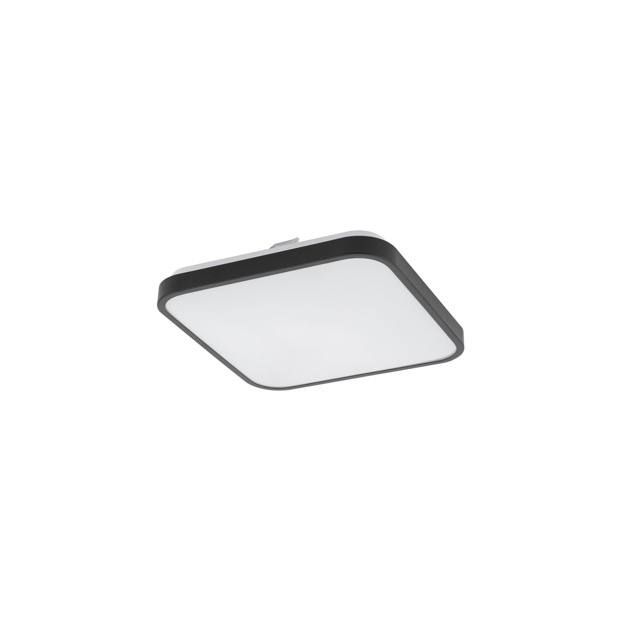 Deckenleuchte, Waldeck, LED, Flache Leuchte, Rahmen schwarz