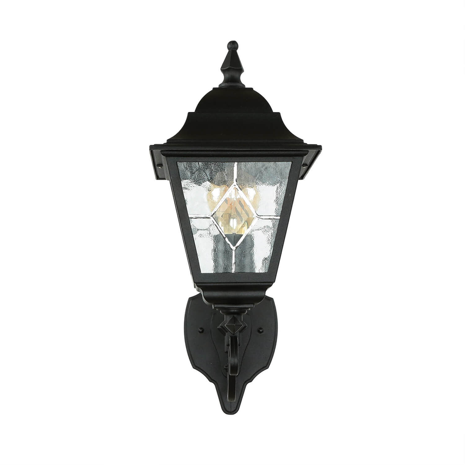 Wandleuchte LEADWORTH Schwarz IP43 Rustikal Haus Lampe