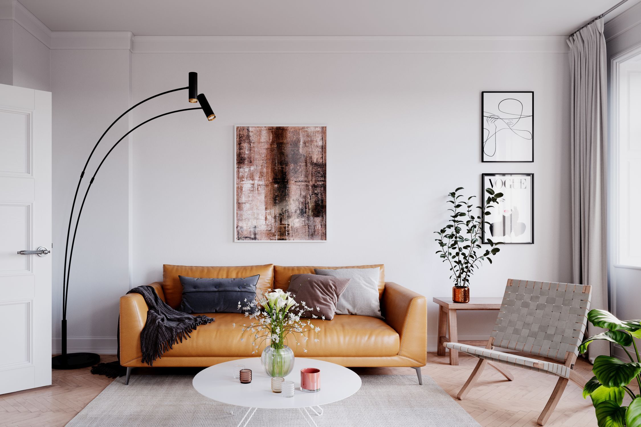 Lampe, Dekoration für Zuhause, Pflanze, Stehlampe, Wohnzimmer
