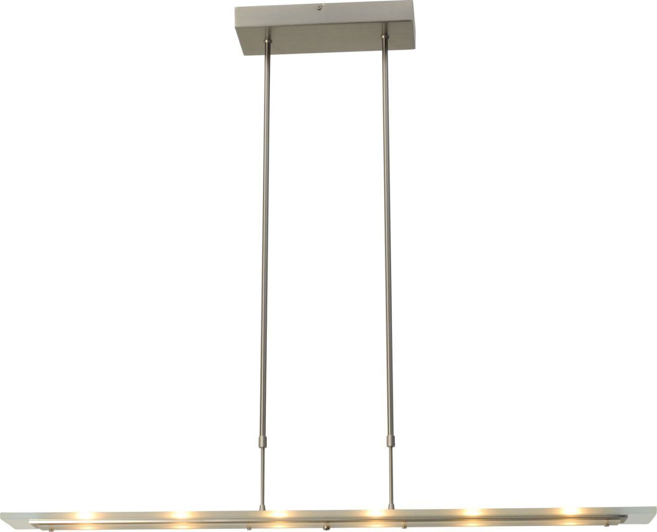 Suspension LED à intensité variable VIGO Abat-jour en verre nickelé