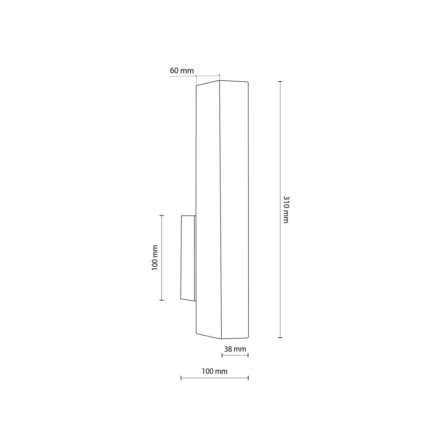 LED Wandlampe Holz Metall indirektes Licht 3000 K H: 31 cm Diagramm, Handlung