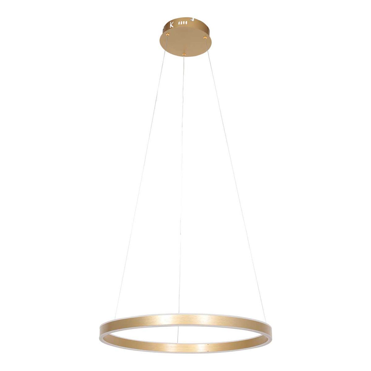 Runde LED Pendelleuchte in Gold B:60 cm 42 W stilvoll