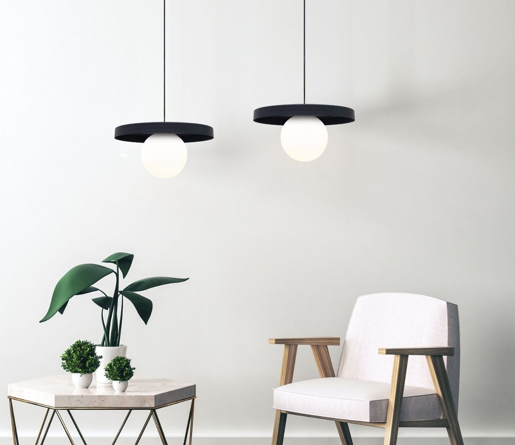 Confortable lampe à suspendre verre métal noir E27 Ø30 cm