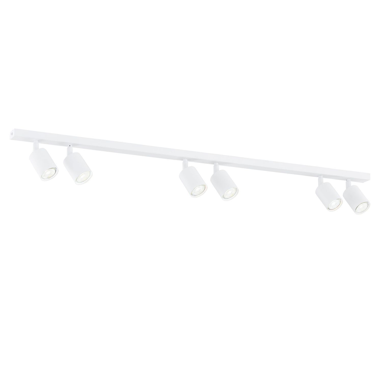 Projecteur de plafond blanc 116 cm de long métal GU10 6-flamme