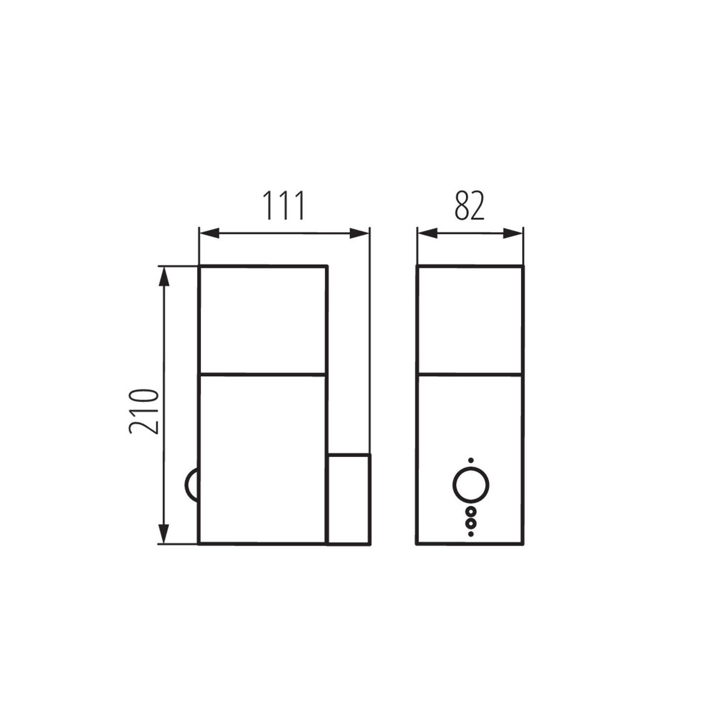 Außenlampe mit Bewegungsmelder Anthrazit E27 IP44 Wand