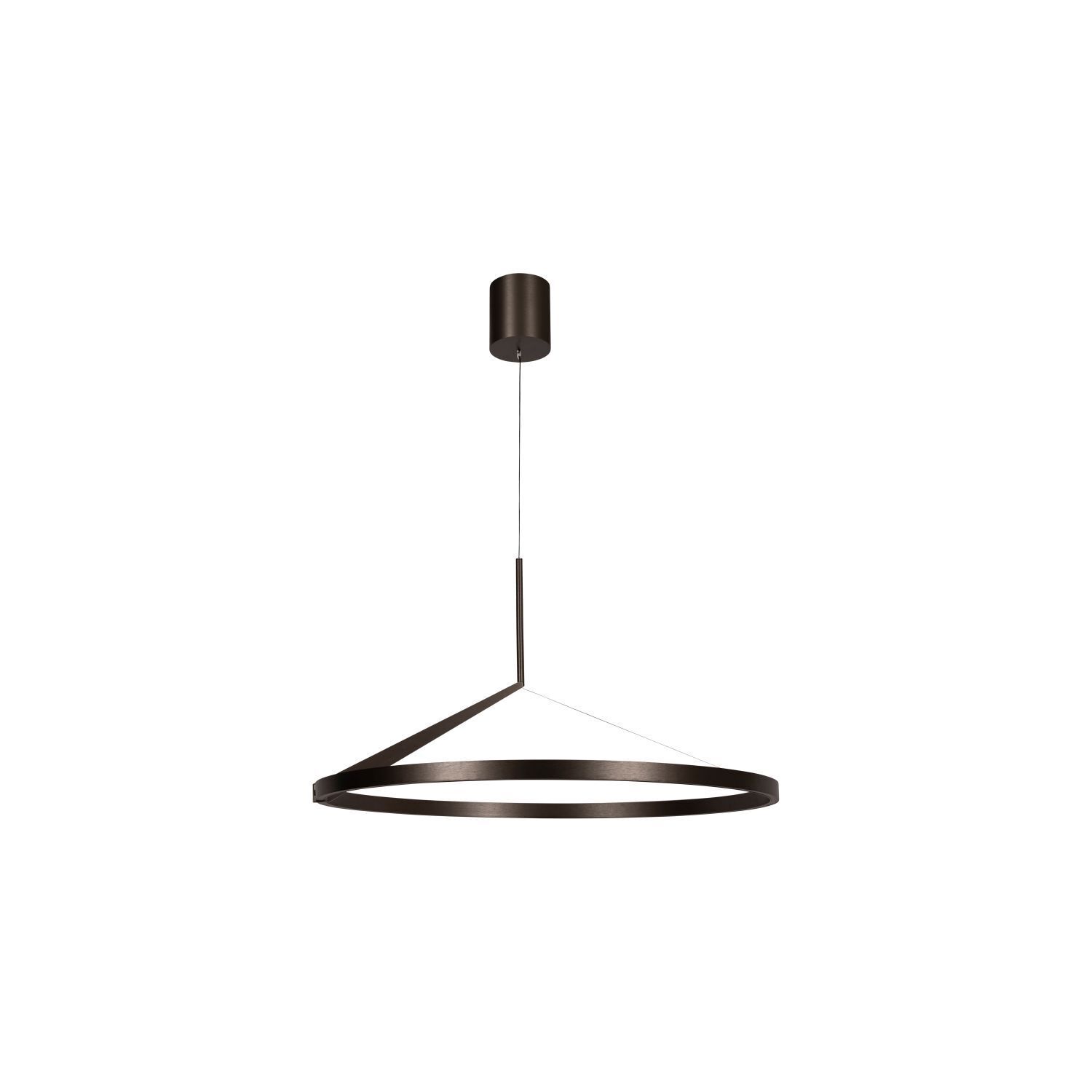 hängende Lampe, Drehscheibe Licht, Ringschleife, Metall, Kühles Braun