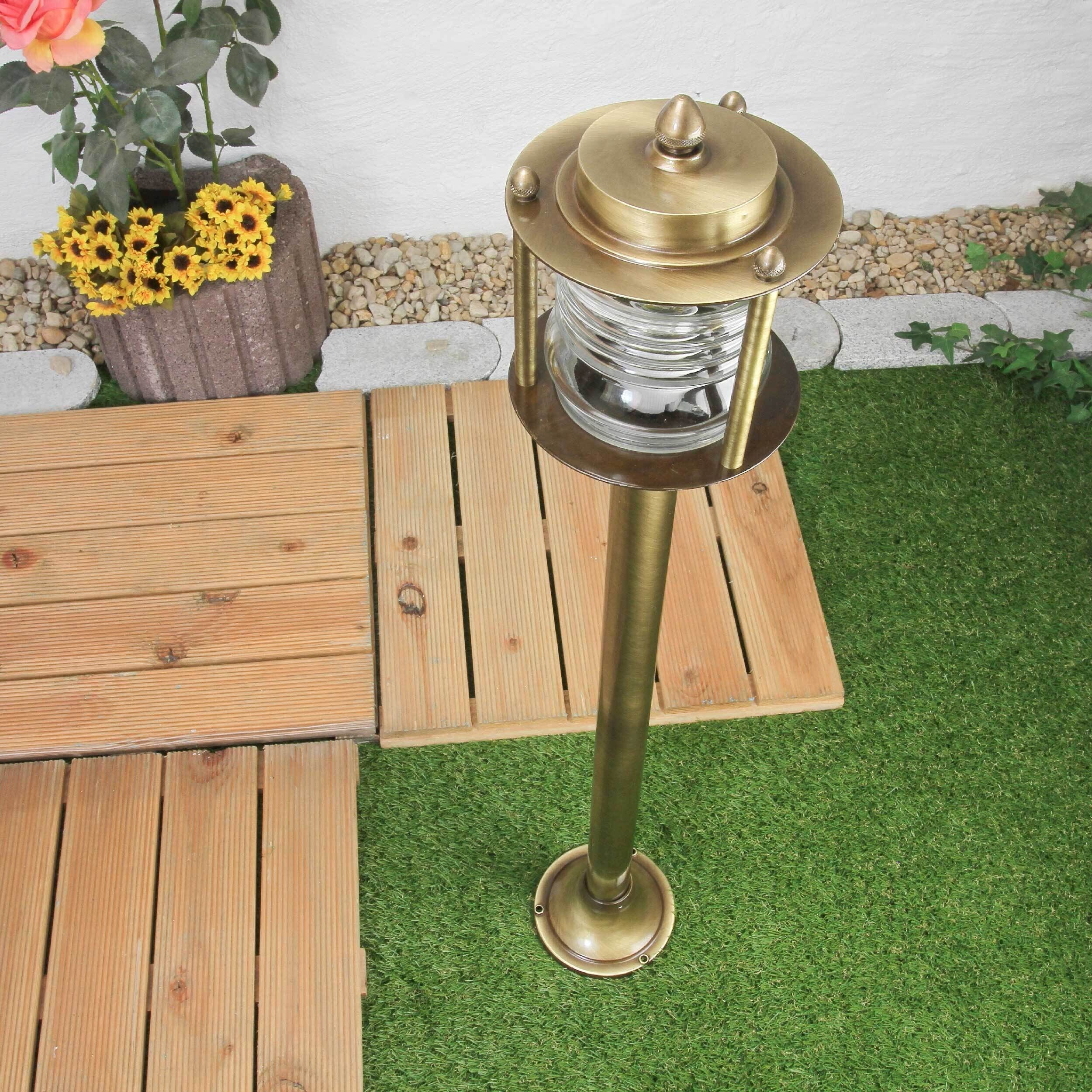 Lampe d'extérieur Lampadaire en laiton véritable antique MYKO
