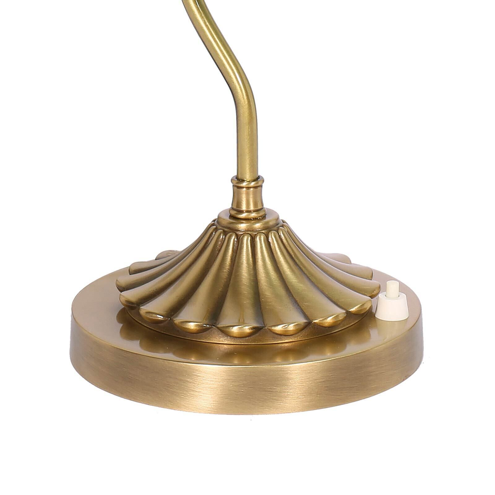 Lampe de banquier Gün Bronze H : 30 cm en laiton verre E27 Bronze, Lampe, Rauchrohr