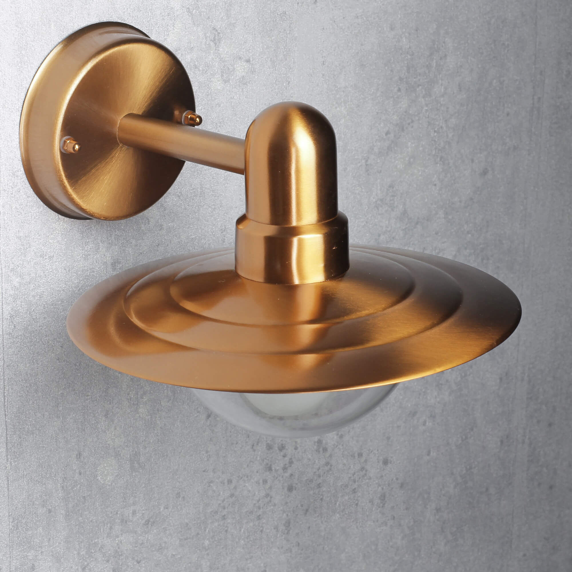 Wandleuchte, Außenleuchte, Bronze, Messing, Wandlampenkopf