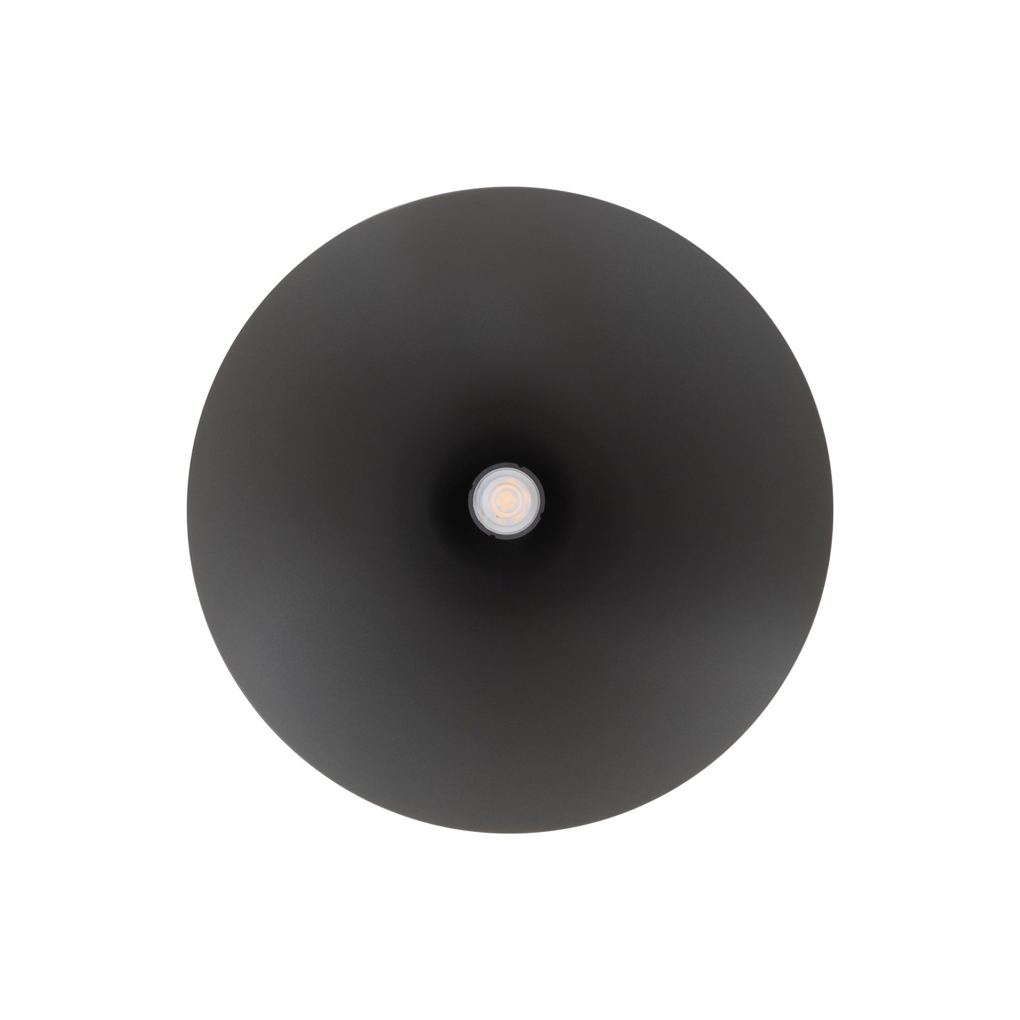 lampe, deckenleuchte, schwarz, runder schirm, LED-birne