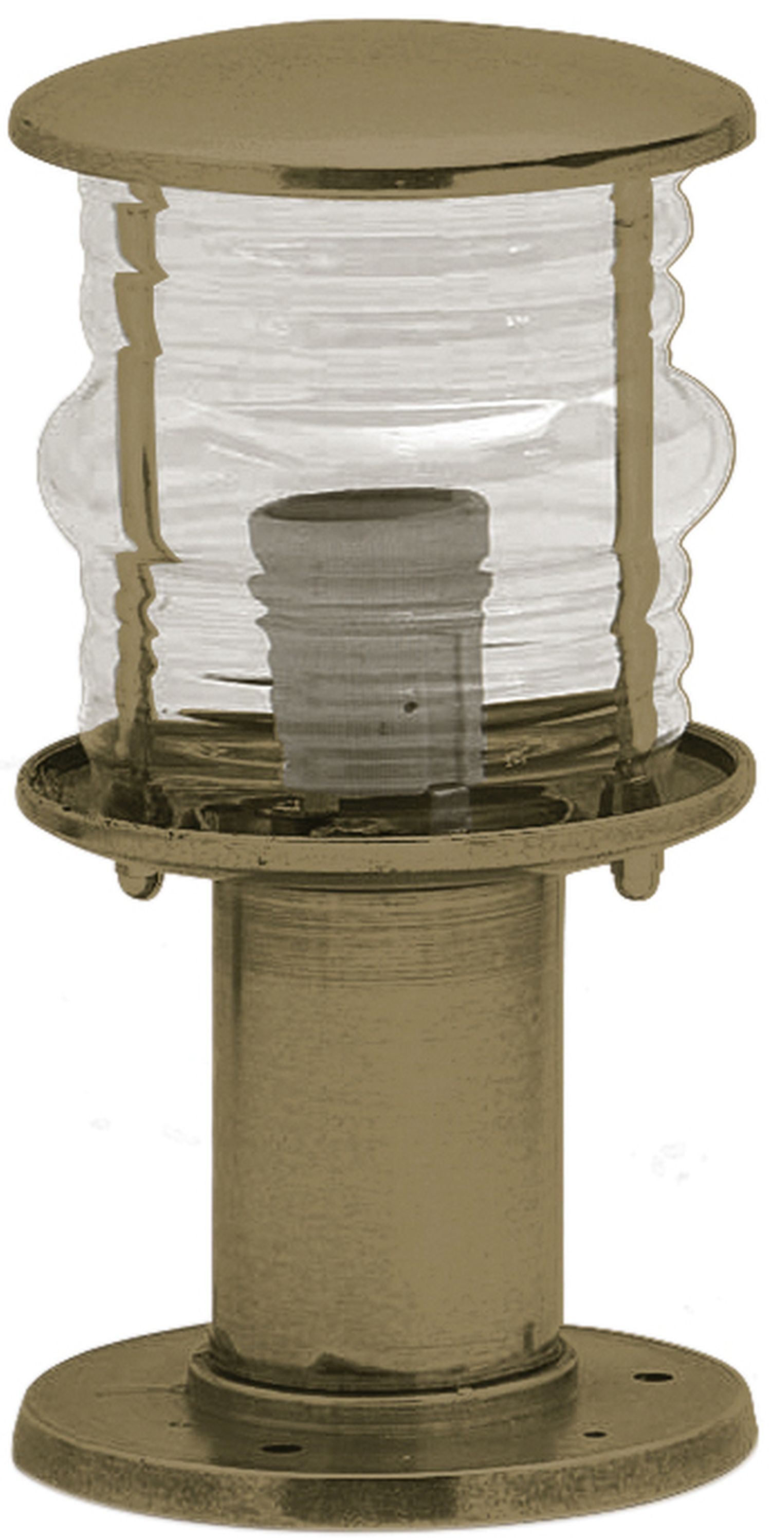 Lampe de socle laiton véritable verre hauteur 22 cm IP53 E27