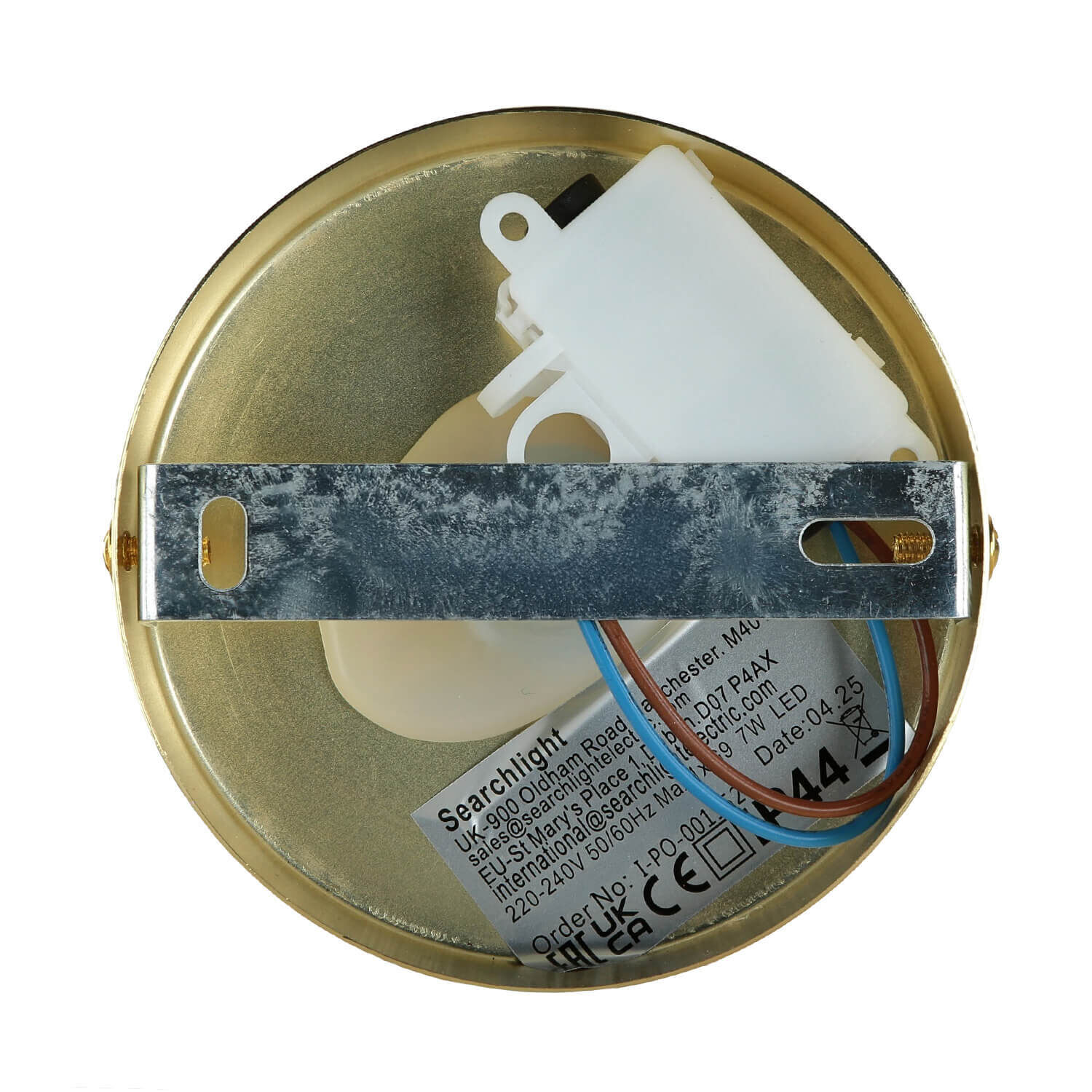 Wandlampe Metall Glasschirm G9 IP44 B:10 cm in Messing