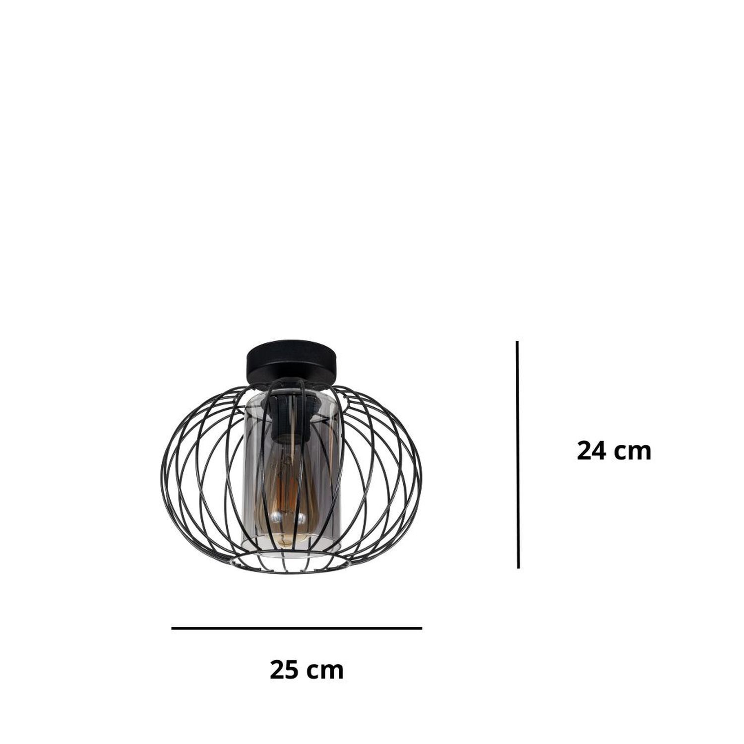 Wandlampe, Metall, Schirm, Rund, Maße-24-25-cm