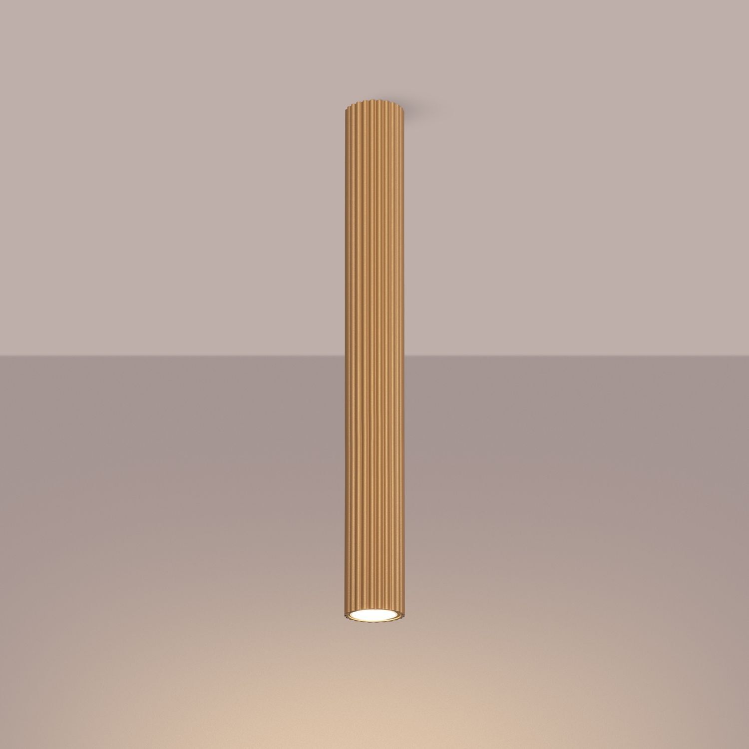 Spot à poser en saillie Ø 6,5 cm H : 60 cm Aluminium doré GU10
