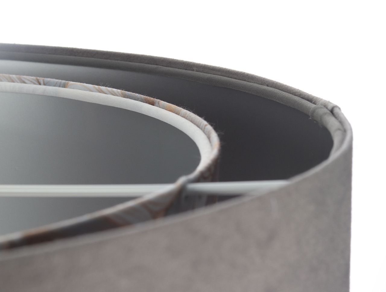 Pendelleuchte rund D: 50 cm Stoff Velours Optik KARIM Zubehor