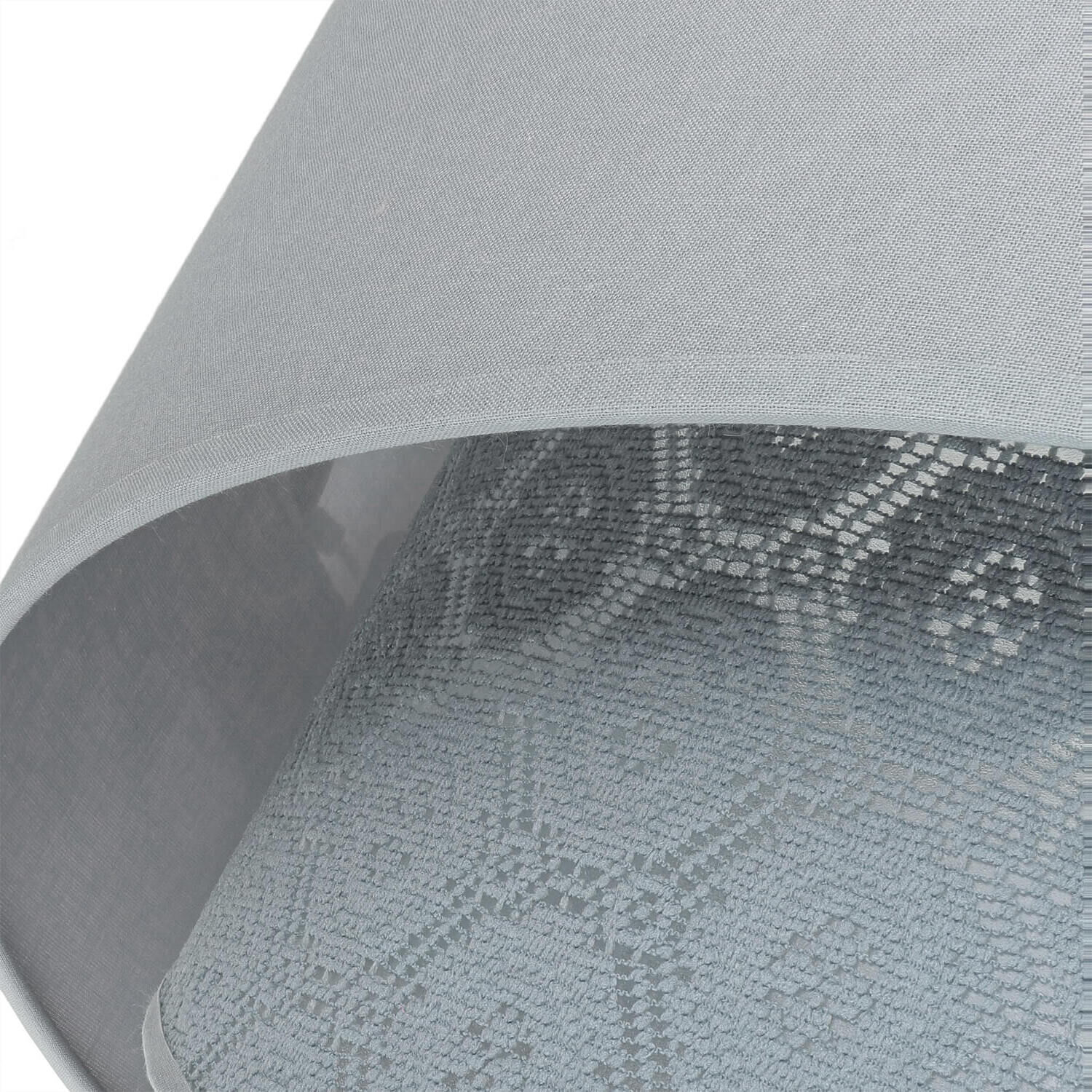 Lampe à suspendre grise tissu dentelle SELMA Chambre à coucher Dekoration für Zuhause