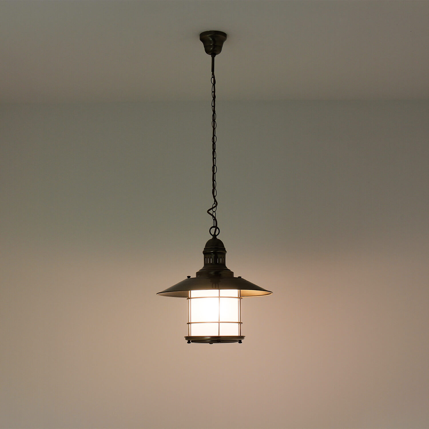 Jugendstil Hängeleuchte Sudan in Messing Optik Lampe, Leuchte, Lampenschirm, Kronleuchter