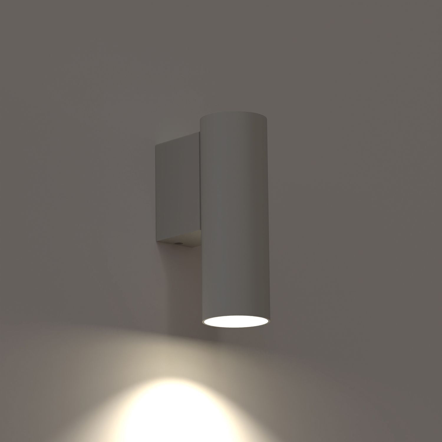 Wandlampe GU10 R35 Hellgrau Metall Modern Downlight innen