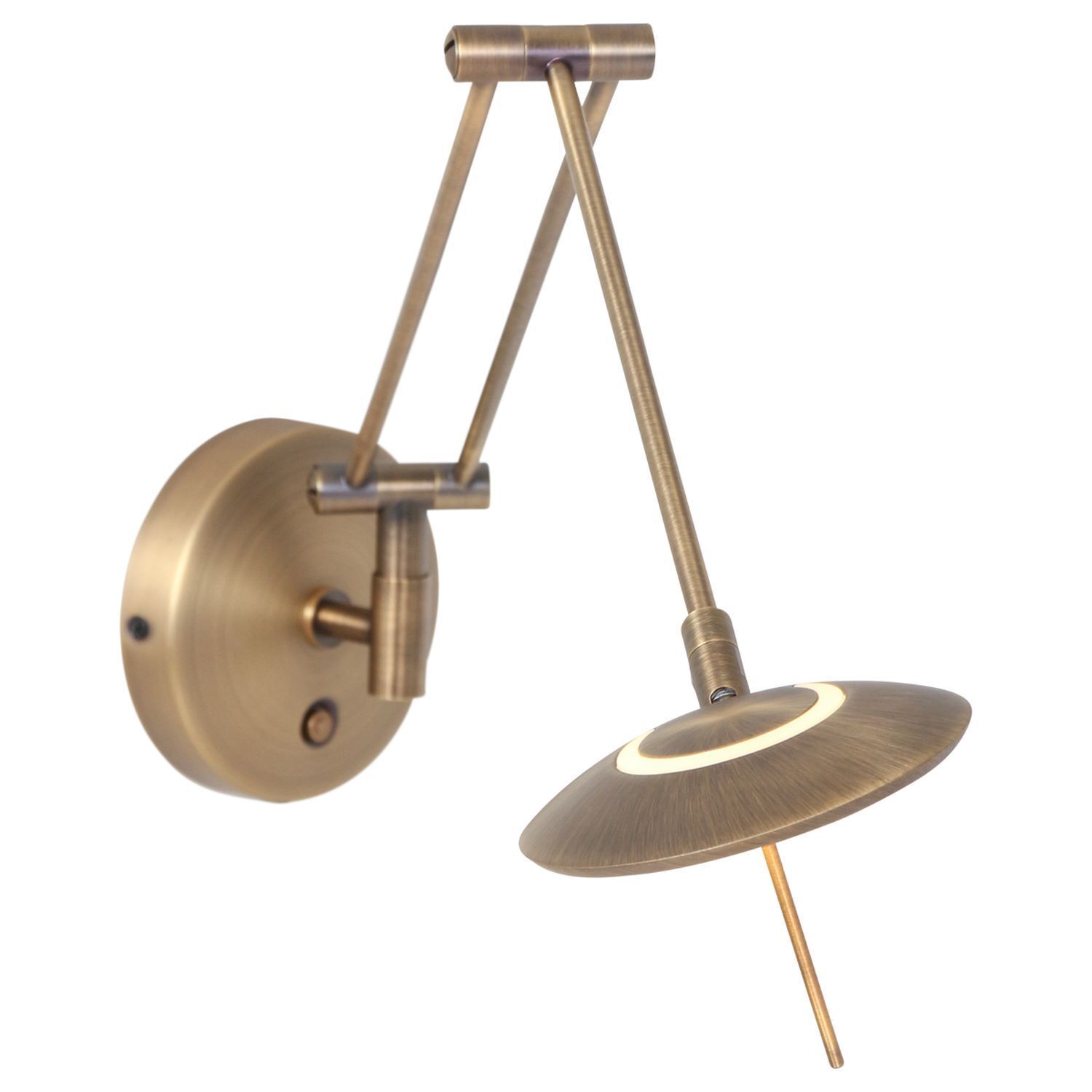 LED Wandspot in Bronze mit Stecker dimmbar beweglich