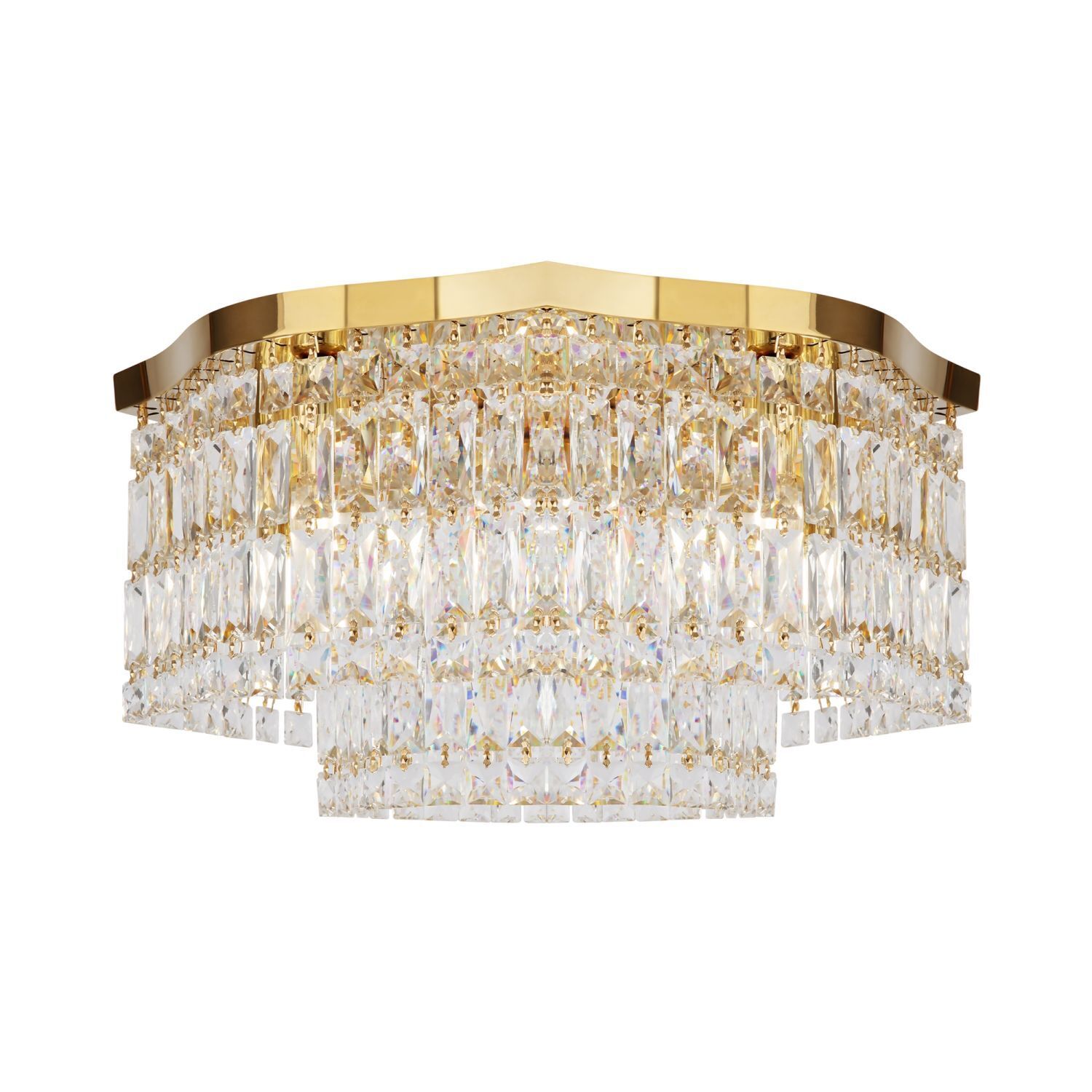 Deckenlampe Metall E14 45 cm breit in Gold rund INGA