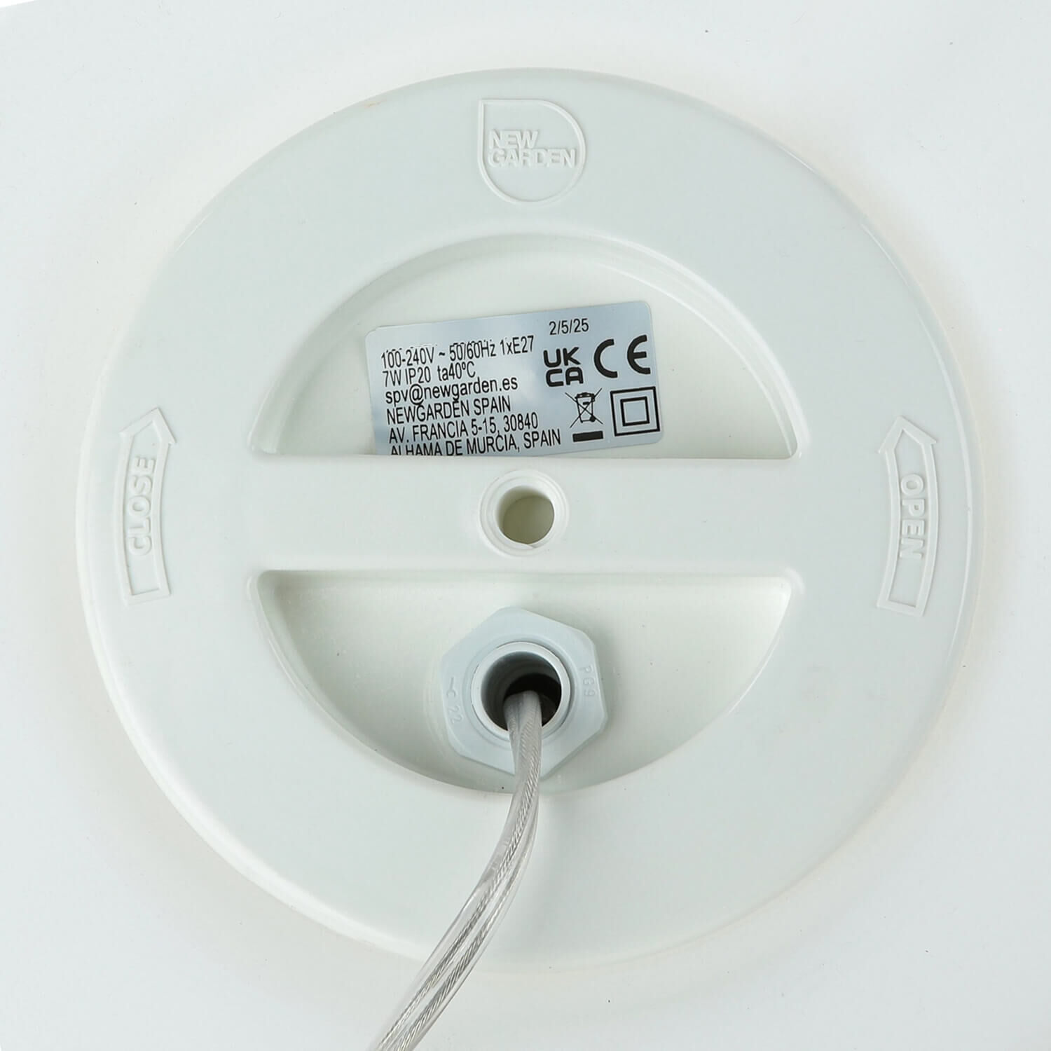 Außenleuchte Kugel Ø 30 cm Weiß E27 LED 2700 K Garten Adapter, Elektronik