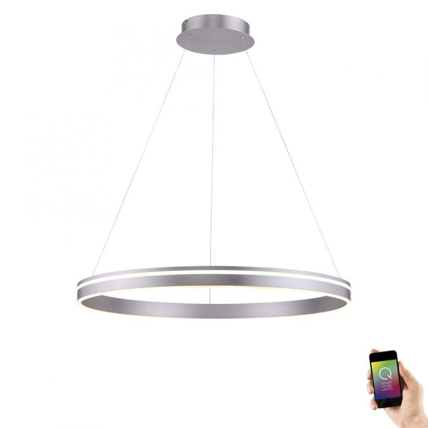 LED Hängelampe Ring in Stahl Ø79 cm 7000 lm dimmbar Lampe, Elektronik, Handy, Telefon, Kronleuchter