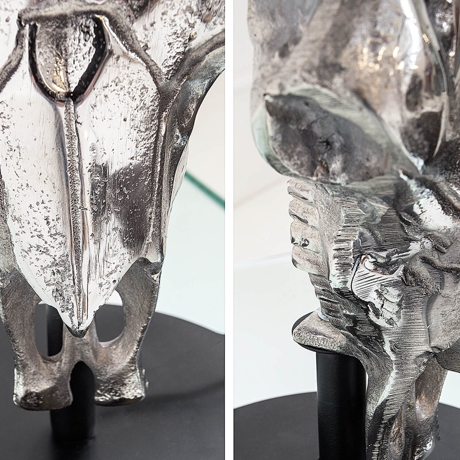 Lampe de table Design moderne Tête de taureau Argent Noir Lampe de table Design moderne Tête de taureau Argent Noir