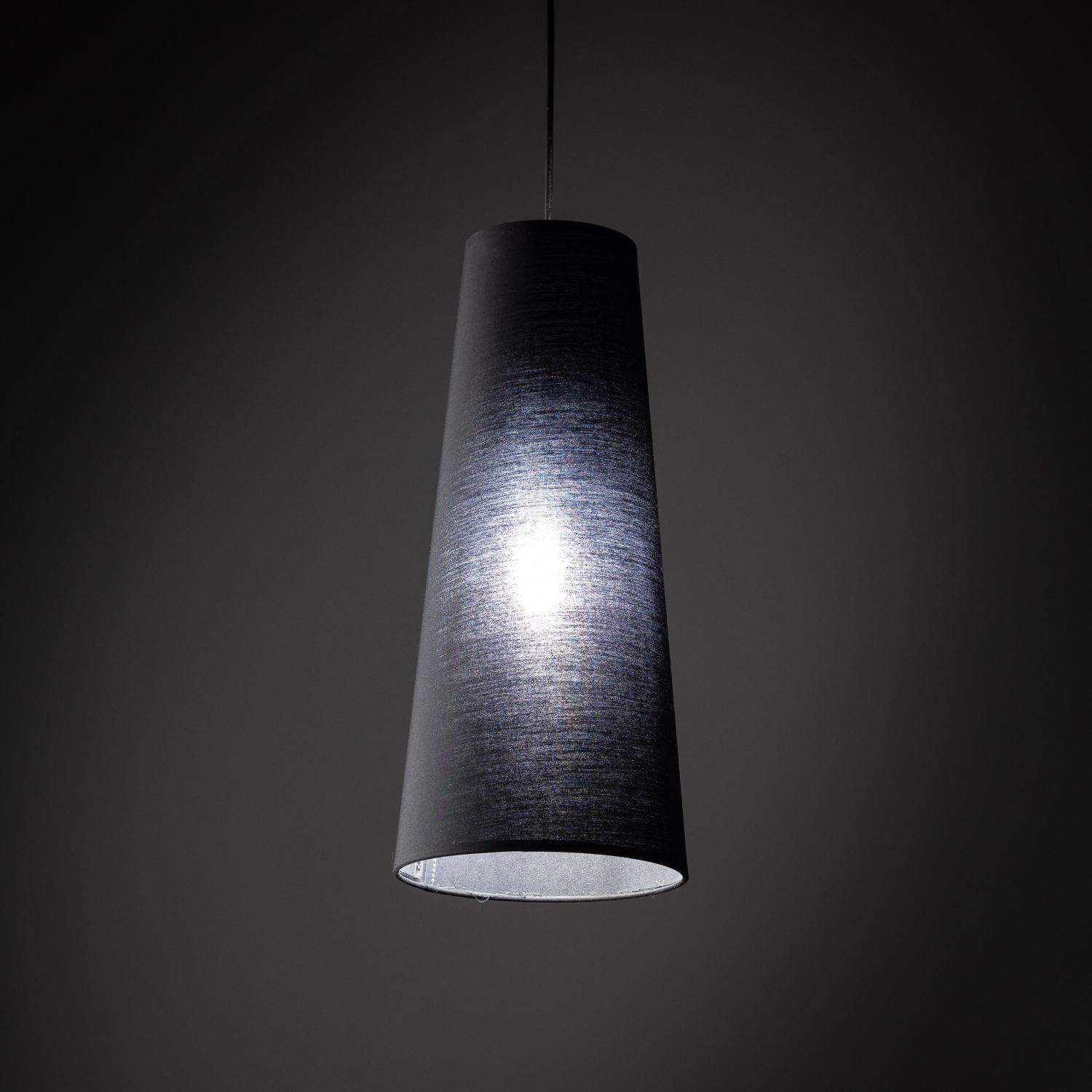 Hängeleuchte Schwarz Ø 20 cm H: max. 180 cm Stoff E27