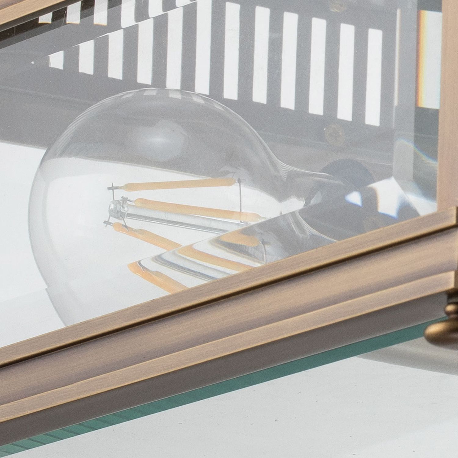 Deckenlampe außen Echt-Messing Glas E27 IP44 2-flammig Licht, Maschine, Rad