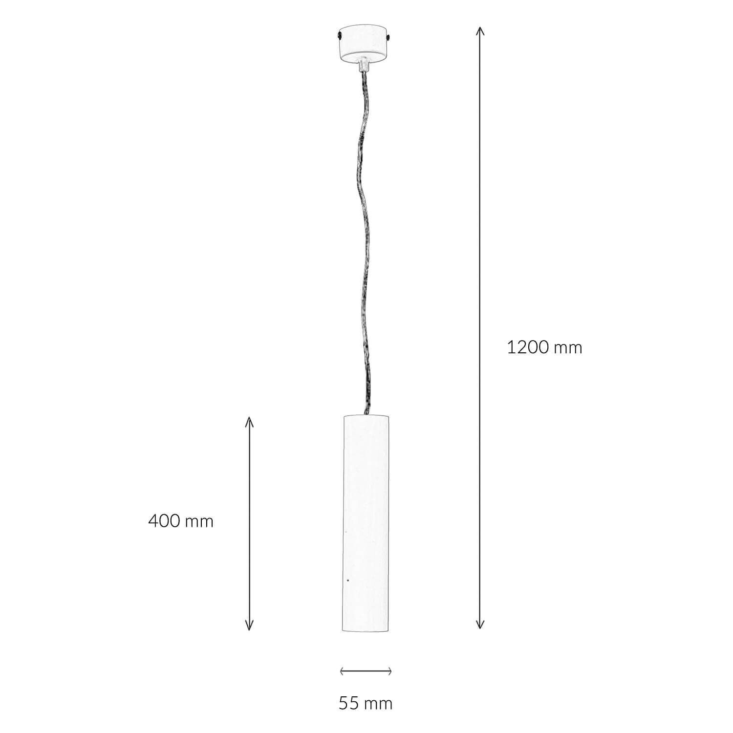 Suspension moderne en blanc 24/120 cm