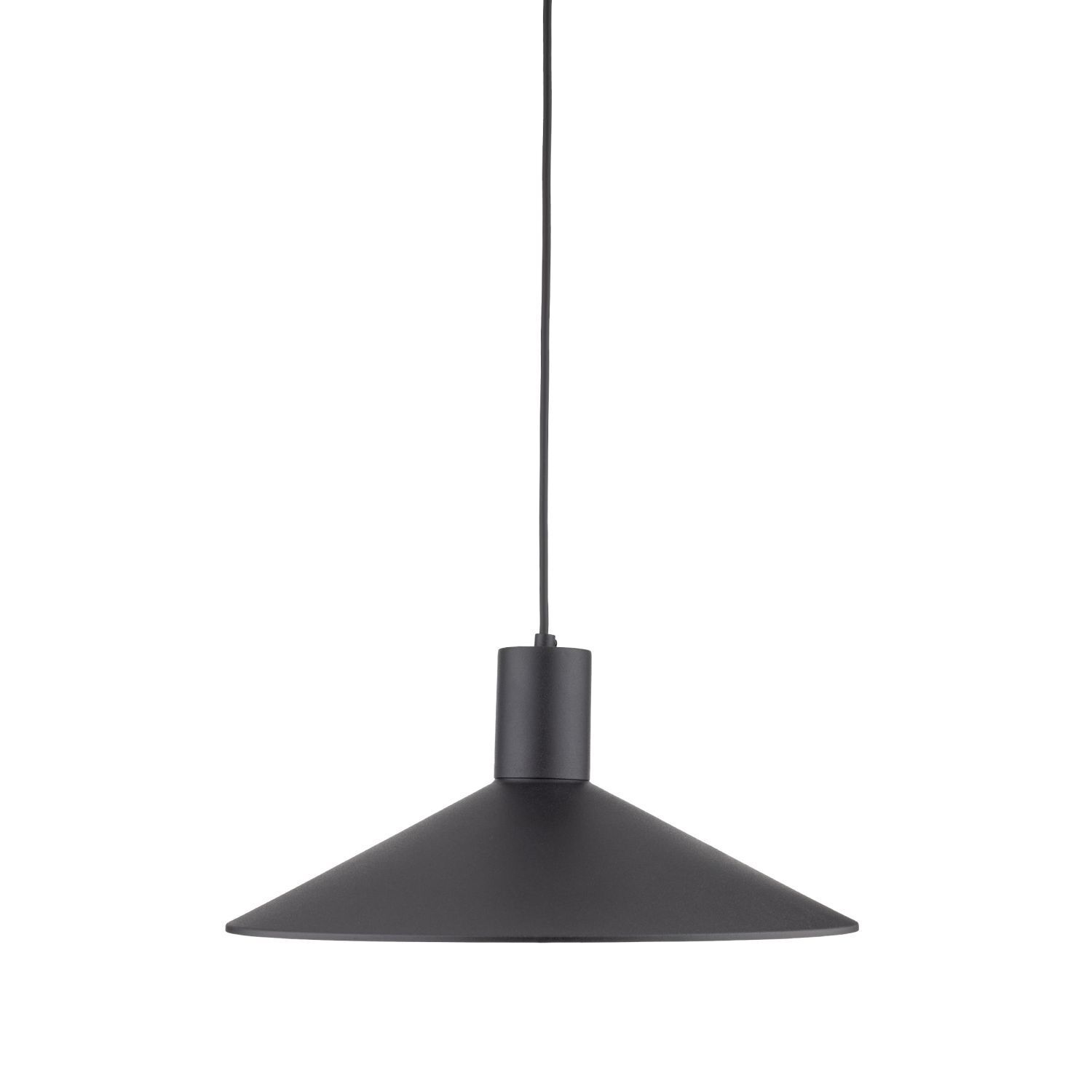 Hängelampe rund Ø 36 cm Schwarz Metall E27 Retro Design Beleuchtung, Lampe, Deckenventilator, Gerät, Elektrisches Gerät