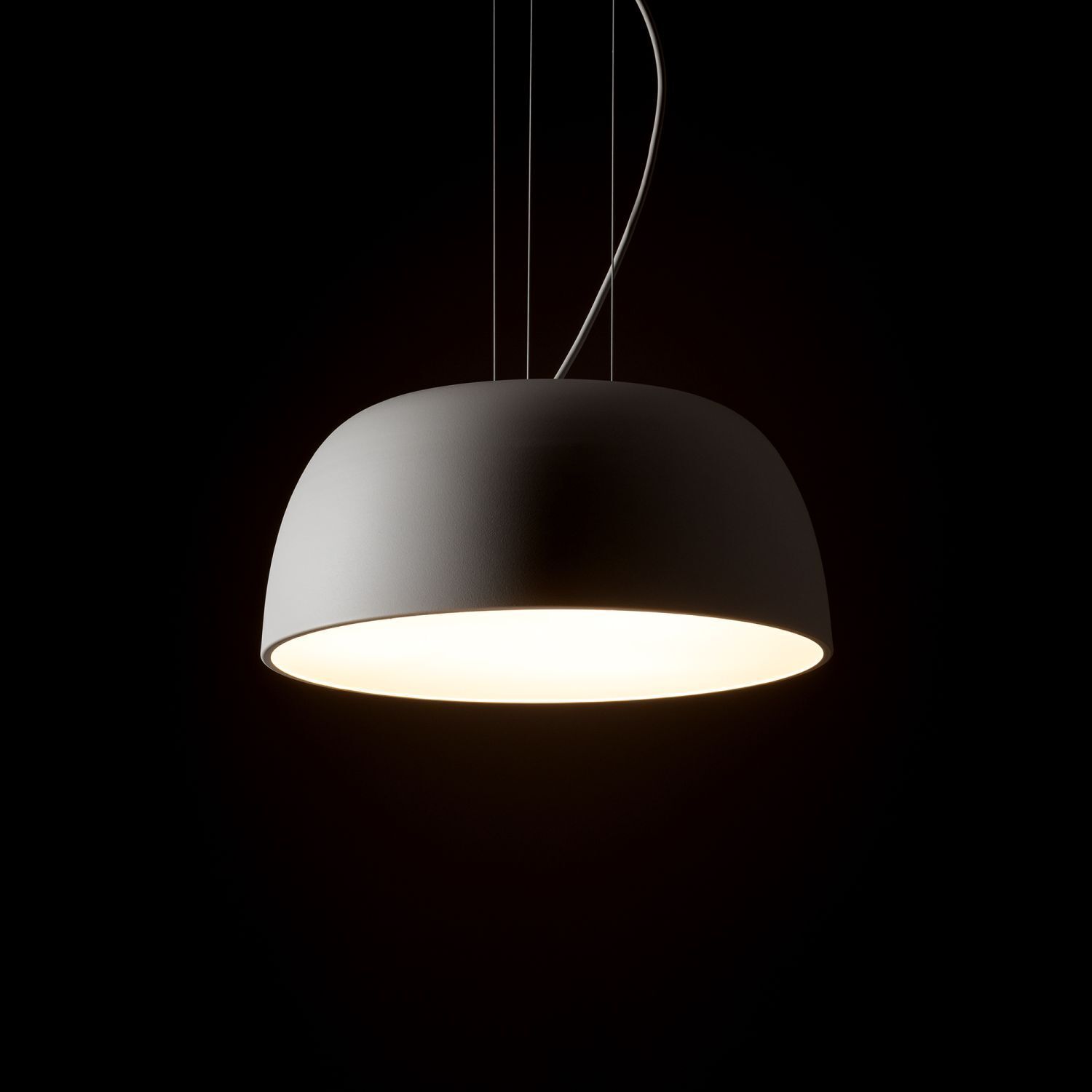 Pendelleuchte Weiß Metall Ø38 cm rund E27 blendarm pendant, Lampe, hängend, weiß, modern