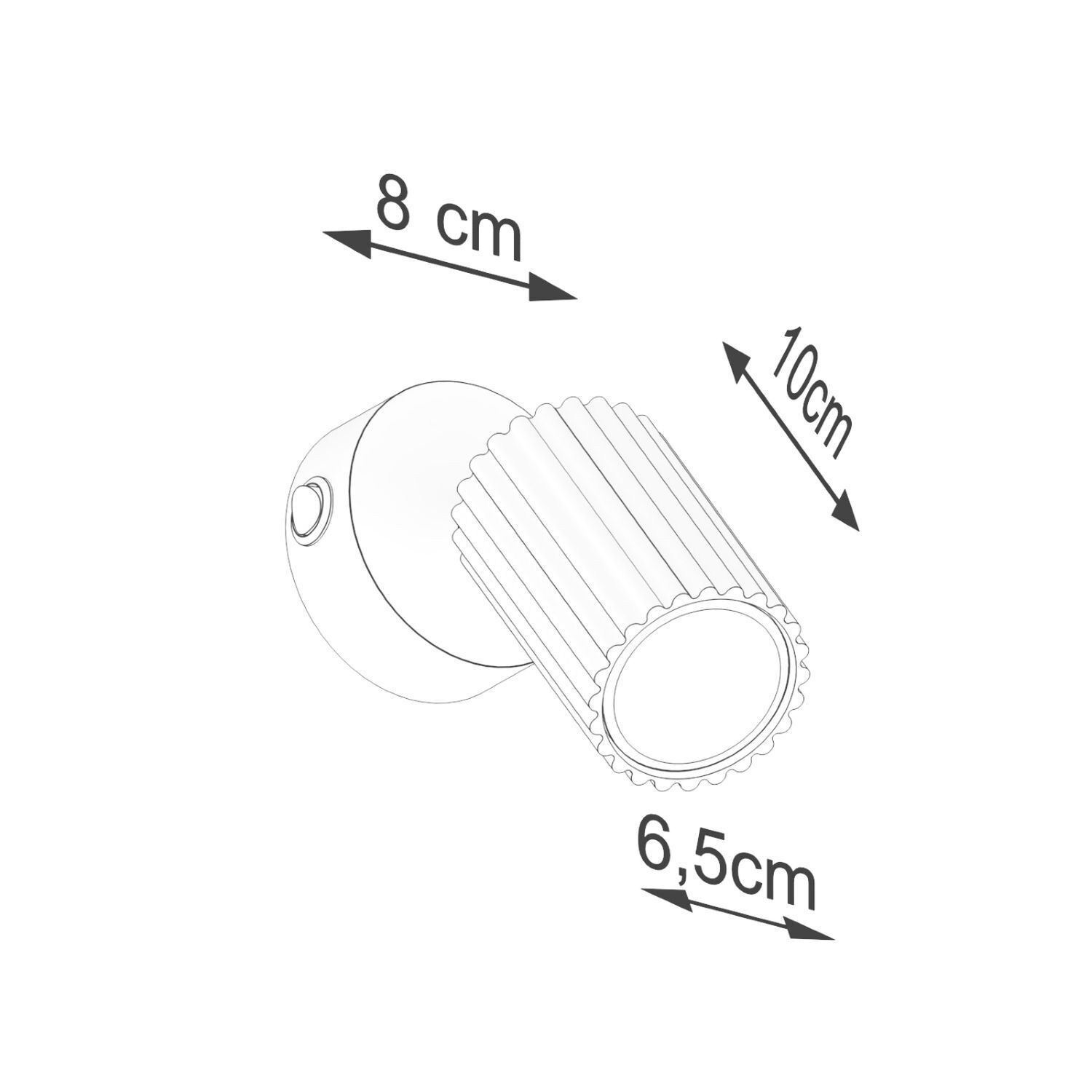 Lampe de lecture pivotante murale GU10 L : 8 cm petite en or en alu